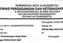 Perkembangan Harga Pasar Minggu Kelima Bulan April
