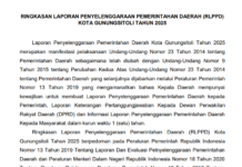 RINGKASAN LAPORAN PENYELENGGARAAN PEMERINTAHAN DAERAH (RLPPD)KOTA GUNUNGSITOLI TAHUN 2025
